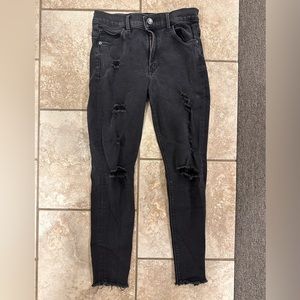Express Black Ripped Jeans